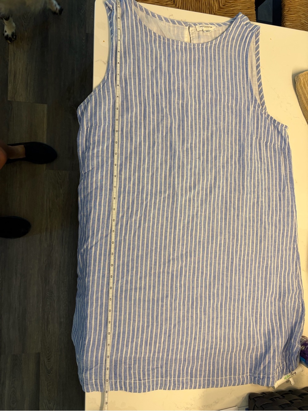 beachlunchlounge Blue and White Striped Midi Dress - Picture 5 of 6